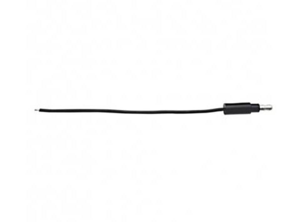 6" Single Lead Wire With .180 Bullet Termination & Stripped End - Black