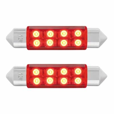 8-SMD High Power LED 211-2 Light Bulb - Red (2 Pack)