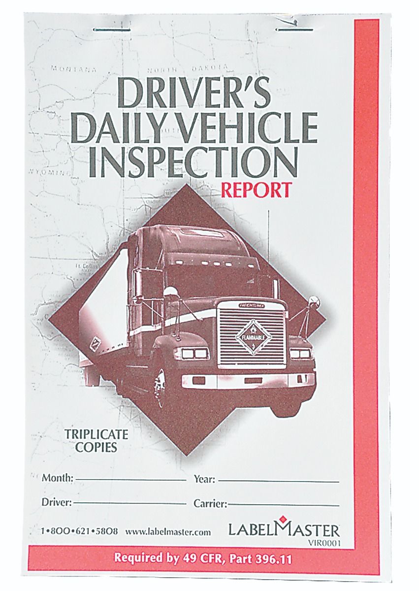 Drivers Vehicle Inspection Book