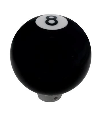 Number 8 Pool Ball Gearshift Knob - Gloss Black.