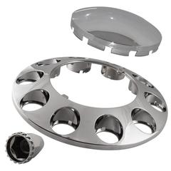 Round Axle Cover Single Wheel Kit - Front. Push on