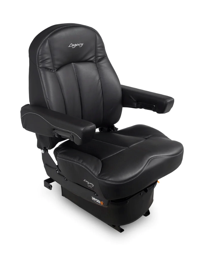 Seat Legacy, LO (Low Profile), Midback Black DuraLeather W/ Under Adjust Arms